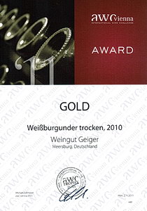 AWC 2011 Gold Weißburgunder trocken Jhg 2010